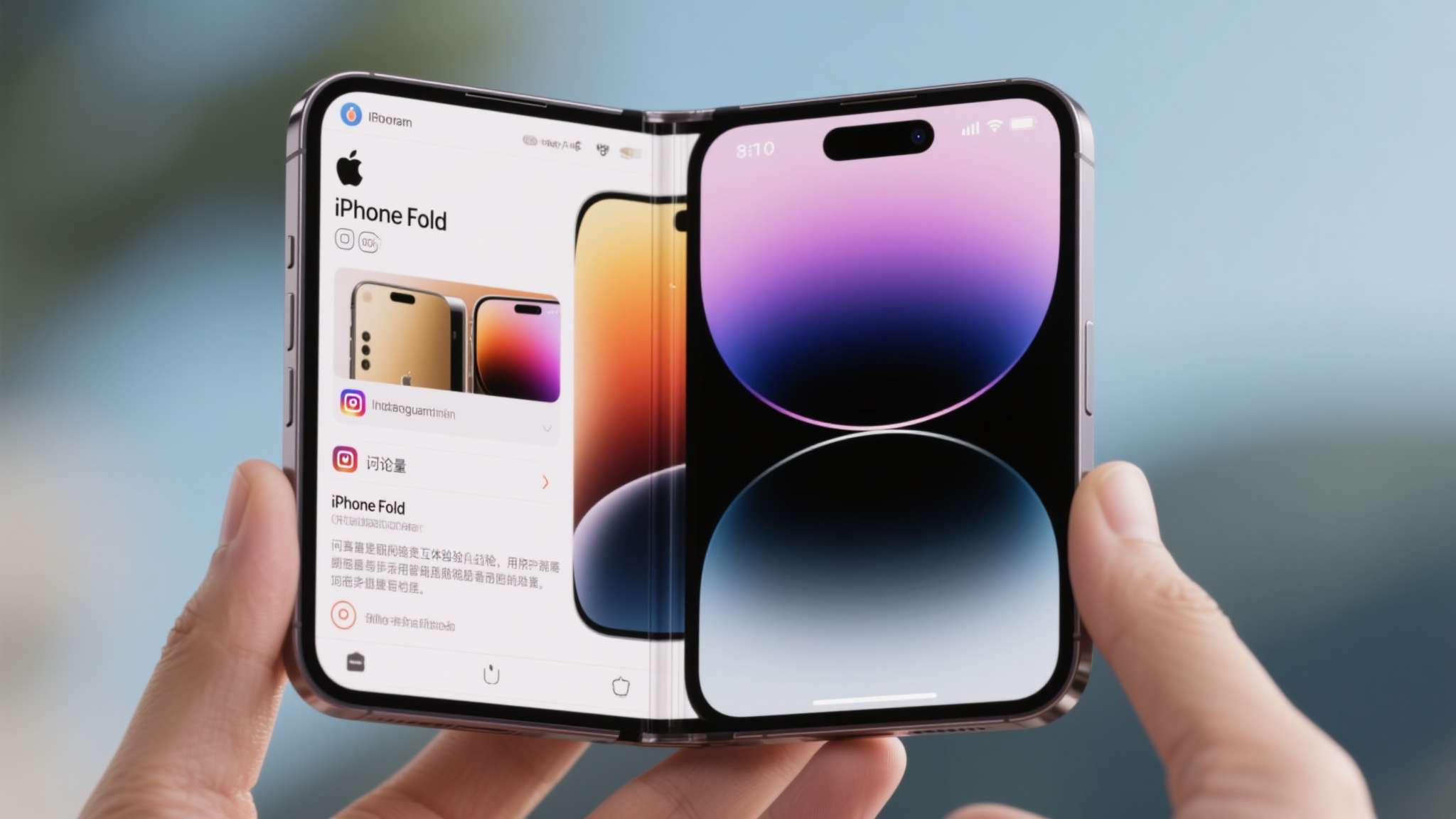苹果首款折叠屏手机 在社交媒体平台上,关于iPhone Fold的话题讨论量已持续走高。众多用户表示